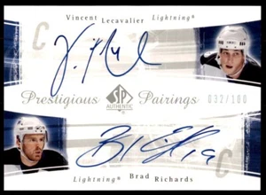2005-06 SP Authentic Prestigious Pairings Vincent Lecavalier/ Richards 032/100 - Picture 1 of 2