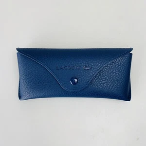 Lacoste Sunglasses Case Blue Faux Leather Semi-hard Novak Djokovic - Picture 1 of 6