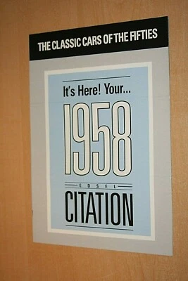 Franklin Mint Classic Cars of the Fifties 1958 Edsel Citation  Brochure   - Image 1 of 3