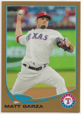 2013 Topps Update Gold #US47 Matt Garza 1025/2013 Texas Rangers - Image 1 of 2