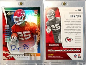 2019 Panini Absolute - #165 Darwin Thompson RC Auto 2/25 - Kansas City Chiefs - Imagen 1 de 1
