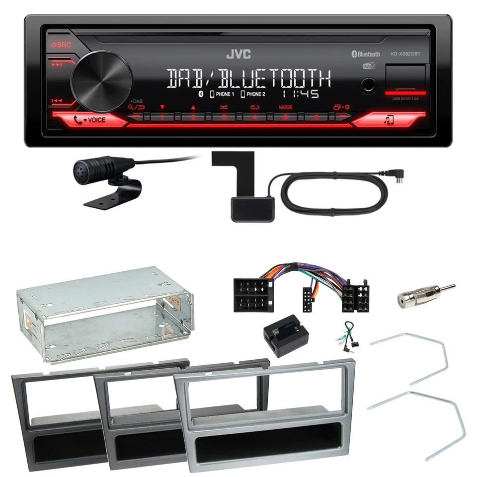 JVC KD-X282DBT Bluetooth Einbauset für Opel Omega B Meriva A Agila Vivaro - Bild 1 von 1