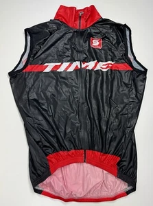 Squadra Wind Cycling Vest Sram Time Sport Pedal Team Black USA MADE  1740 Zip  L - Picture 1 of 17