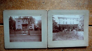 PAAR ANTIKES KABINETTFOTO - VORDER- & RÜCKSEITE von 3 STÖCKIGEN DUPLEX - FOSTER RI 1900 - Bild 1 von 11
