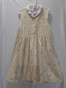 VTG 2003 Gymboree Girl Size 9 Sleeveless Yellow Citrus Dress With Stretch - Picture 1 of 9