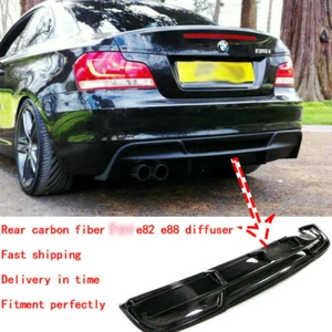 For BMW E82 E88 2Door Coupe Carbon RG Style Sport Model Rear Bumper Diffuser Lip - Picture 1 of 9