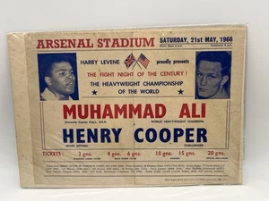 Muhammad Ali Vs Henry Cooper Original Vintage Boxen Breitseite Flyer - Bild 1 von 1