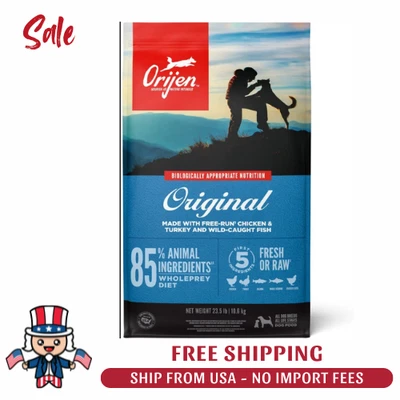 Comida seca original para perros ORIJEN sin granos, bolsa de 23,5 lb envío gratuito EE. UU. Foto 1 de 4