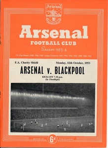 FA CHARITY SHIELD 1953 Arsenal v Blackpool - Picture 1 of 1
