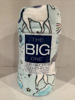 Kohls The Big One UNICORN Plush Throw 5’ x 6’ - NEW - Image 1 of 3