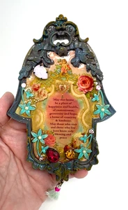 Wohndeko Hamsa von Michal Negrin schöne Farben Kristall #849# - Bild 1 von 7