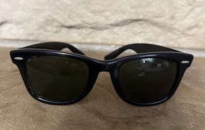 Vintage Ray Ban Sonnenbrille B & L Wayfarer 5022 USA schwarz 70’s 80’s Risky Business - Bild 1 von 6