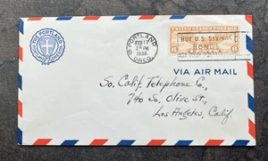 US SC C19  PORTLAND, OREGON AIR MAIL POSTAL COVER HISTORY 1936 - Picture 1 of 2