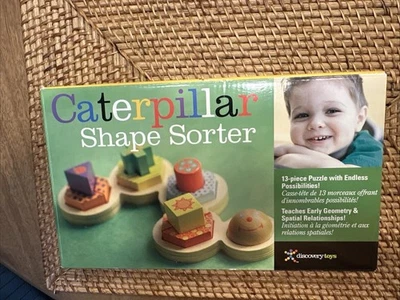 Discovery Toys 卡特彼勒形状分拣机 木制玩具 幼儿 幼儿 幼儿 — 第 1/2 张图片