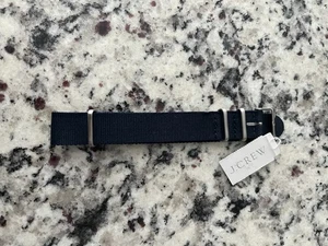 J.Crew NWT Men’s Navy Nylon Adjustable 18mm Wristwatch Band - Picture 1 of 6
