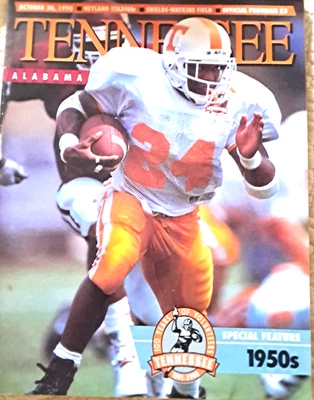 Vintage 1990 Tennessee vs Bama Football Program. 1950's Feature Tony Thompson! - Image 1 of 3
