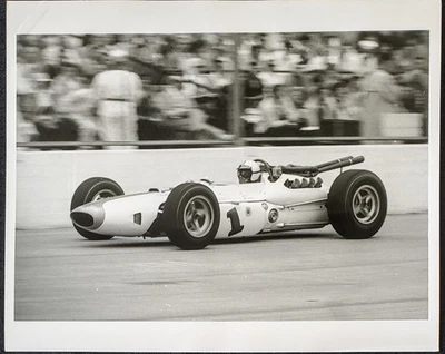 1964 AJ Foyt Lotus Ford 1st Practice Milwaukee 200 Indy 500 IMS 8x10 Photograph - Image 1 of 2