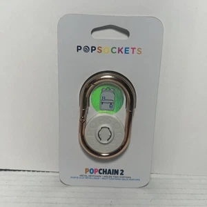 PopSockets PopChain 2 — Rose Gold Keychain Dual-Sided Holds Two PopTops — New - Picture 1 of 2