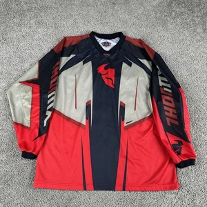 Vintage 2006 Thor Phase Motocross Jersey XL Red Black Padded Elbow Men’s Shirt - Picture 1 of 12
