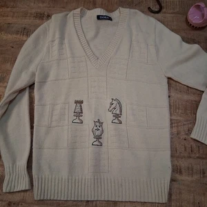 Vintage Damon Men's Sweater Size Medium Color Beige - Picture 1 of 4