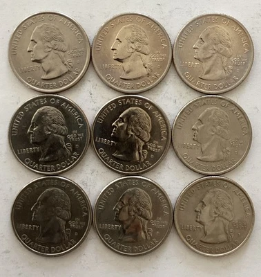 1999-D (8) & P (1) Georgia State Quarter 9-Coin Lot - Image 1 of 2