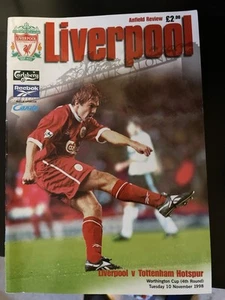 Liverpool Vs Tottenham Hotspur 1998/99 Season 10/11/1998 League Cup 4th Round - Picture 1 of 2
