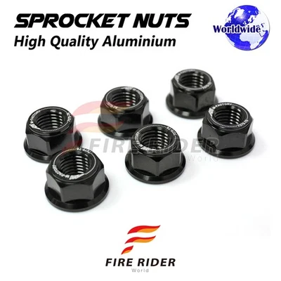 Tuercas de piñón traseras negras M10 para Suzuki GSX1250 F/FA 10 11 12 13 14 15 16 Foto 1 de 3