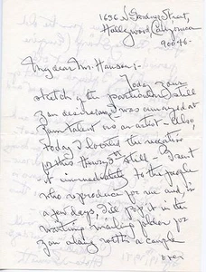 OTTOLA NESMITH lettera autografata rara vintage originale e busta abbinata - Foto 1 di 3