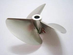 #1700 CNC 1/4 6.35mm Alu Propeller 70mm Positive 3-bladed 1470 Prop P1.4 RC Boat - Picture 1 of 5