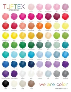 TUFTEX balloons 5 inch, 10,s, 25,s, 50,s Professional Quality Trending Colours - Picture 1 of 50