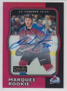 2017-18 O-PEE-CHEE PLATINUM J T COMPHER RC AUTO RETRO RAINBOW OPC Rookie Avalanc