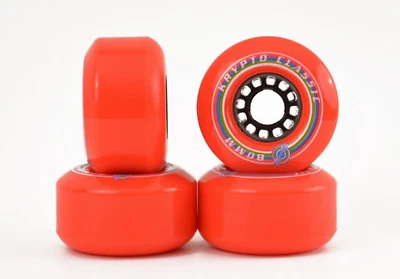 KRYPTONICS Krypto Classic 80mm Orange Flu 78A Longboard Cruiser Rollen Downhill sideset