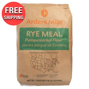 50 lb. Non-GMO Baking Medium Rye Meal Pumpernickel Bread Flour Bakery Supply USA - Picture 1 of 3