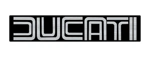Logo adhésif gravé DUCATI vintage Scrambler Café Racer - 10cm x 2cm - ép. 1,6mm - Imagen 1 de 2