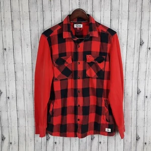 Camisa Tommy Hilfiger Botones Para Hombre Talla Mediana Roja Negra Cuadros   - Imagen 1 de 7