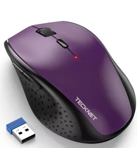 TeckNet 2.4G Classic Wireless Mouse for Laptop, 3200 DPI Optical M002 Purple - Picture 1 of 10