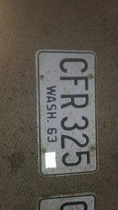 1963 63 WASHINGTON License Plate - WA # cfr 325 Vintage vehicle plates classic - Picture 1 of 7