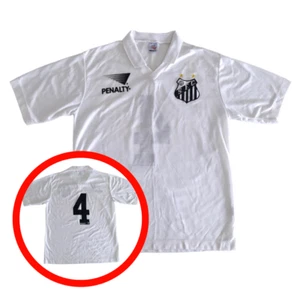 SANTOS FC 80s Penalty Home Football Shirt L Player Brazil Vintage Soccer Jersey - Picture 1 of 13