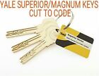 2 x yale superior / malenco magnum security keys cut to code