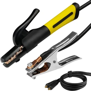 SSIMDER Welding Electrode Holder Lead & Ground Clamp ARC 600Amp Stick Welding - Picture 1 of 6