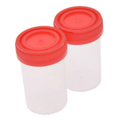 5/10PCS HOSPITAL URINE SAMPLE COLLECTION CUP 60ML BOTTLES POTS CONTAINERS LA - Image 1 of 4