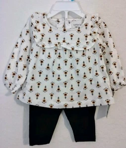 Carter's Girl's 2 Piece Fall Long Sleeve Top and Legging Set Size 6 Months - Picture 1 of 10