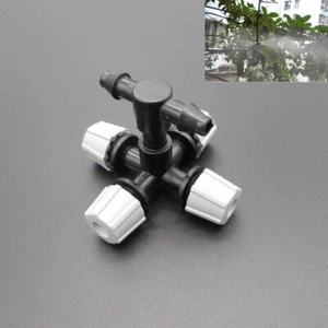 M4 4MM Greenhouse Micro Head Misting Cross Atomizing Nozzle Four Outlets Garden - Picture 1 of 12