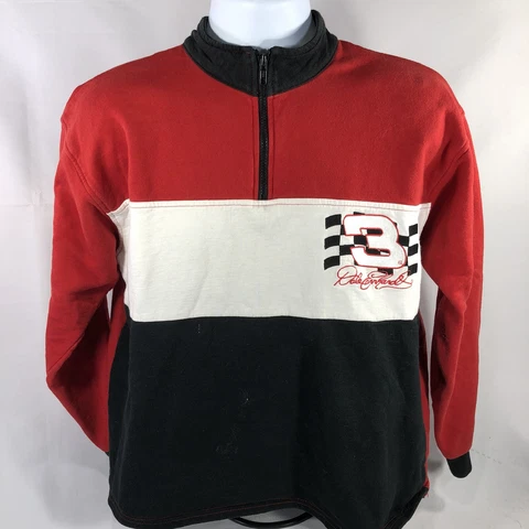 Dale Earnhardt #3 1/4 Zip Sweatshirt Adult Size Large Competitors View Mock Neck Cover