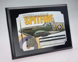 WWII Supermarine Spitfire Authentic Relic - Full Color 5"x7" Display Plaque - Picture 1 of 5