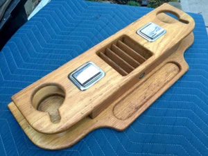 1975-1991 Ford StarCraft Van Custom Center Console Engine Cover Wood Drink Tray - Picture 1 of 12