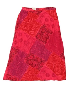 CANDA Womens A-Line Skirt W30 Medium Pink Paisley HP05 - Picture 1 of 3