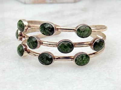 JAY KING 铬透镜三分纯银袖口手链 6.5 英寸 — 第 1/4 张图片