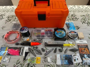 Mega Sea Fishing Tackle Job Lot; 400 hooks, 20 rigs, swivels, lures, line, leads - Picture 1 of 3