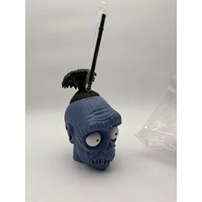 Beetlejuice Zombie Cabeza Taza con Pajita Halloween Fiesta Decoración Novedad Vajilla Foto 1 de 4